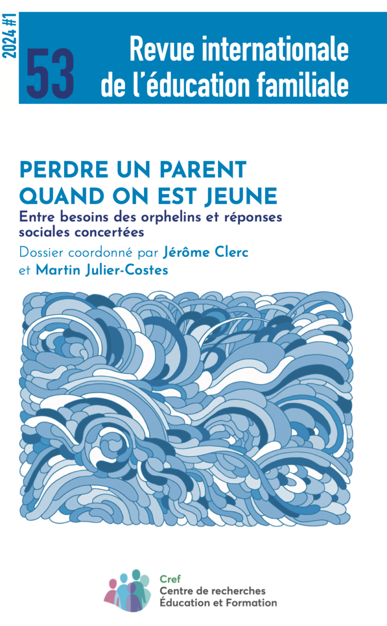 Vient de paraître : Rief n° 53 : Perdre un parent quand on est jeune. Entre besoins des orphelins et réponses sociales concertées.